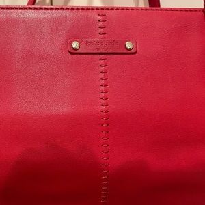 Red Leather Kate Spqde Purse